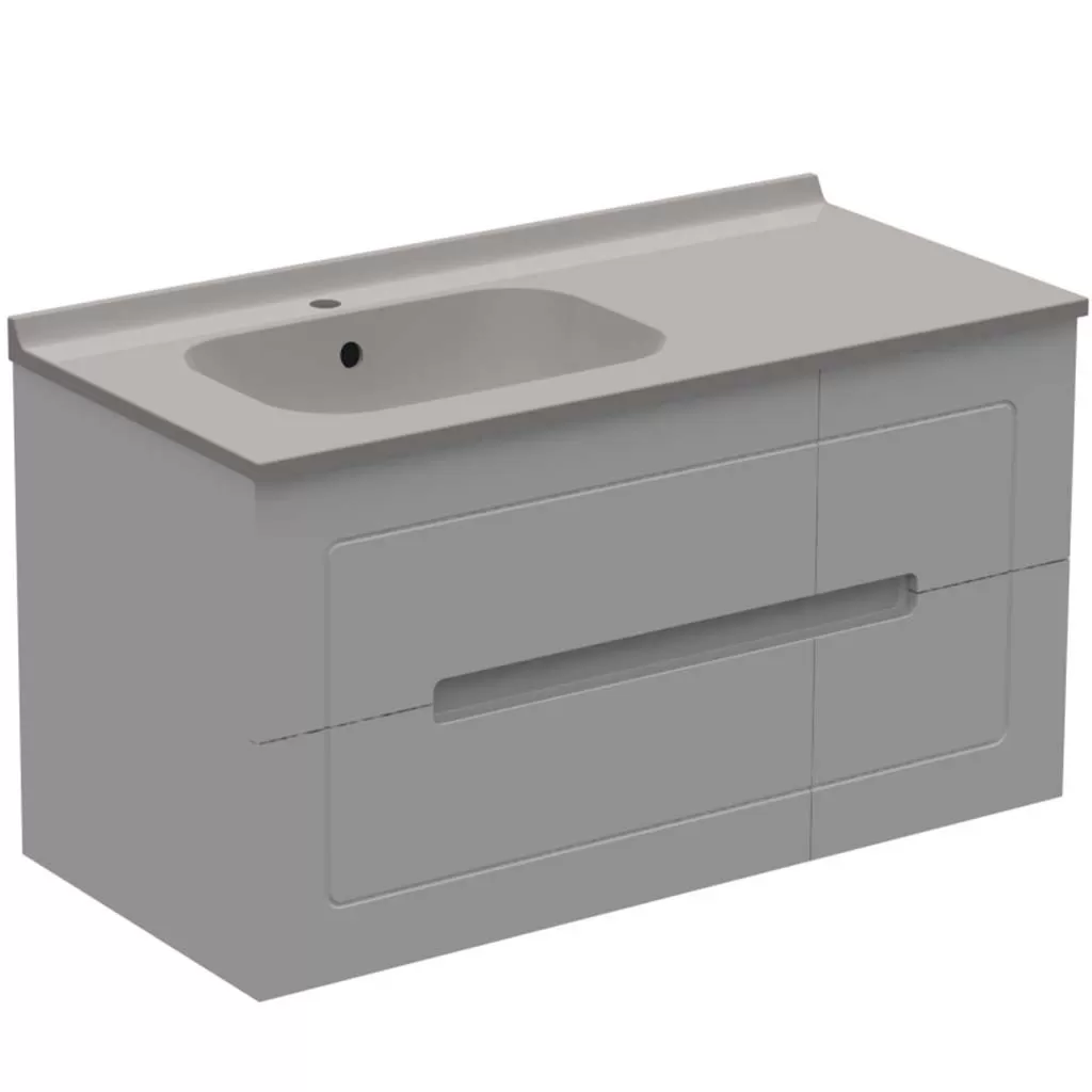  Paname - Meuble vasque à gauche 4 tiroirs - PANA105TG