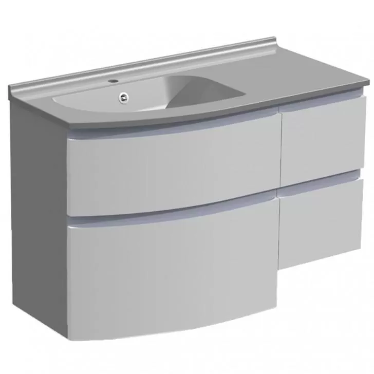  Aviso - Meuble vasque à gauche 4 tiroirs - AVI105G