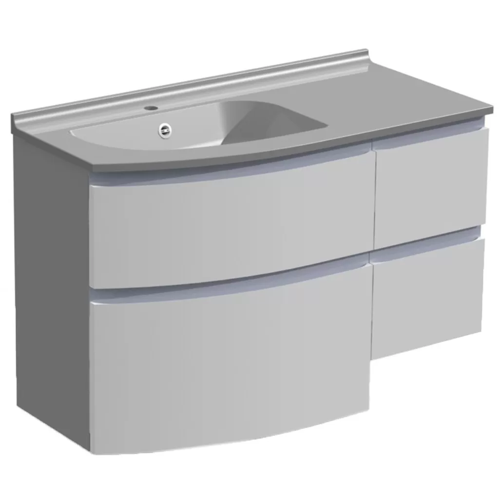  Aviso - Meuble vasque à gauche 4 tiroirs - AVI105G