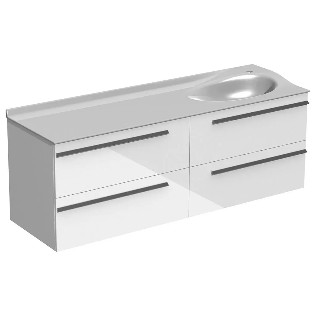  Joya - Meuble vasque à droite 4 tiroirs - JOYA161D