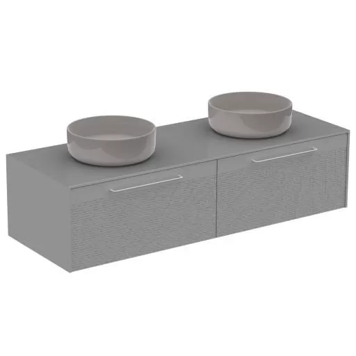  Sumiko - Meuble double vasque 2 tiroirs - SUMI1402V