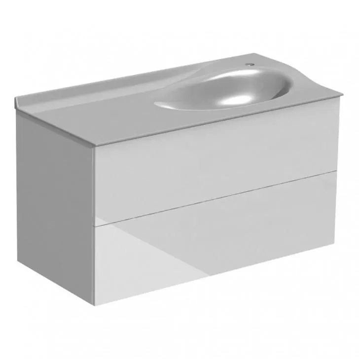 Joya - Meuble vasque 2 tiroirs sans poignée - JOYA106DPU