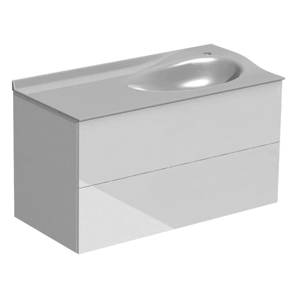  Joya - Meuble vasque 2 tiroirs sans poignée - JOYA106DPU