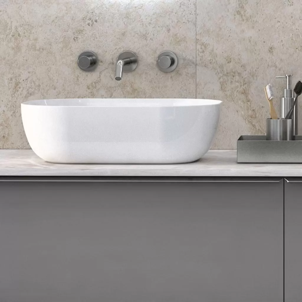  Sumiko - Vasque arrondie céramique blanc - VSQRECCERBL