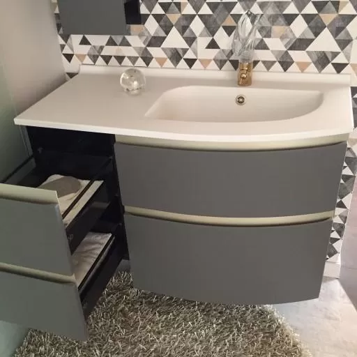  Aviso - Meuble vasque à droite 4 tiroirs - AVI105D