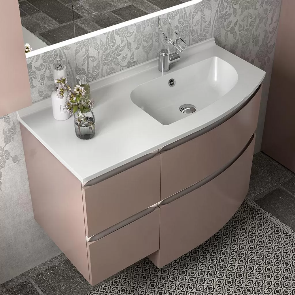  Aviso - Meuble vasque à droite 4 tiroirs - AVI105D