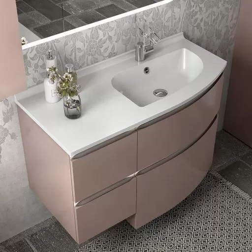  Aviso - Meuble vasque à droite 4 tiroirs - AVI105D