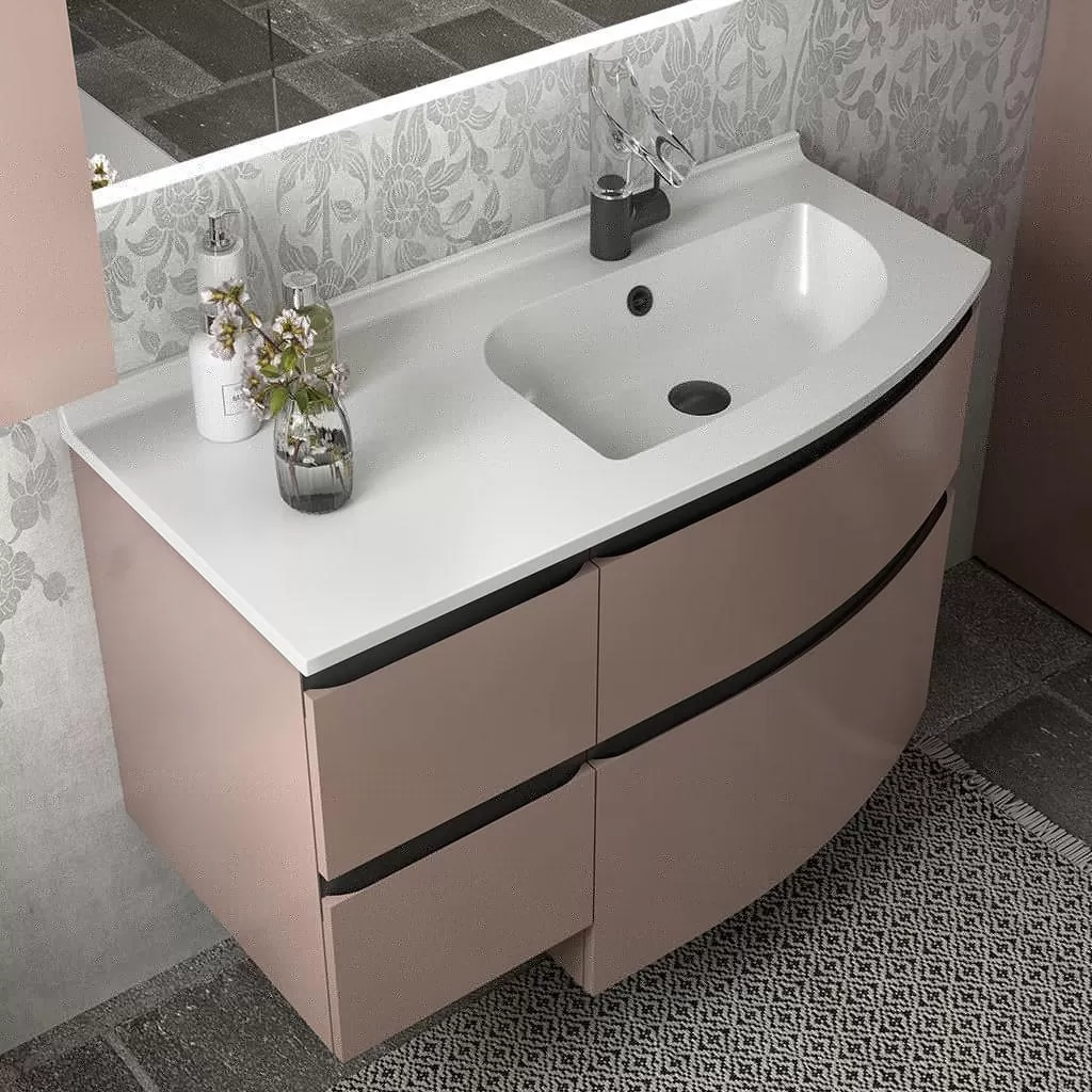  Aviso - Meuble vasque à droite 4 tiroirs - AVI105D