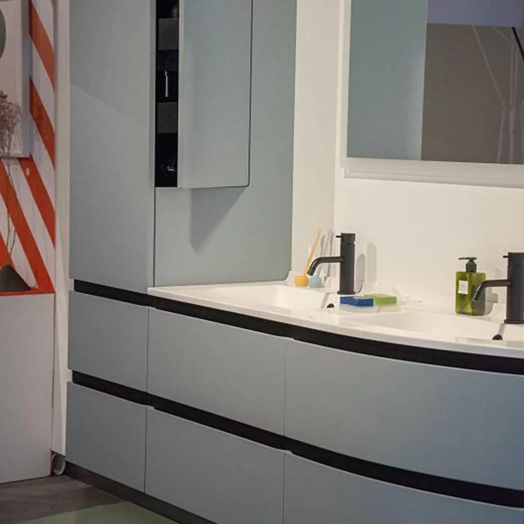  Aviso - Meuble double vasque 4 tiroirs 1 colonne - AVI1902VD