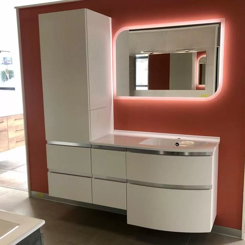 Aviso - Meuble vasque 4 tiroirs 1 colonne - AVI15550D