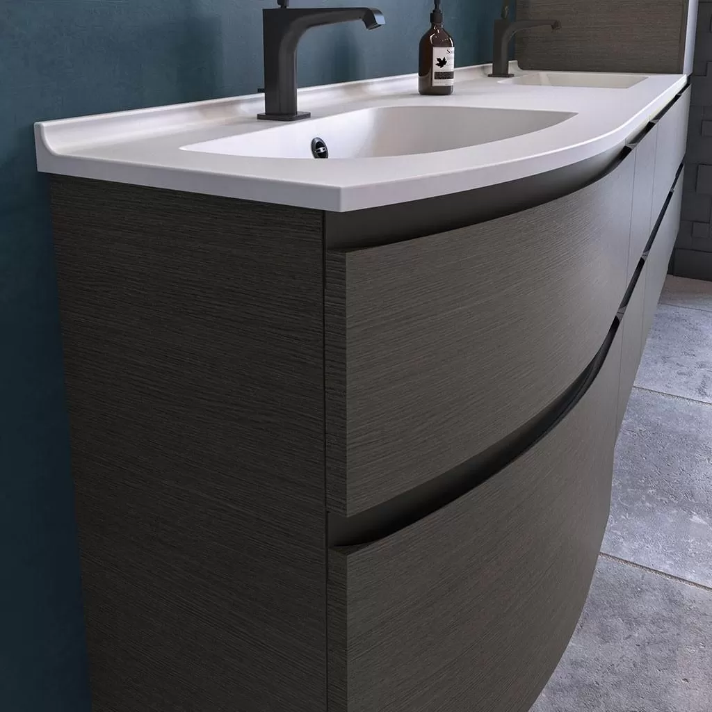  Aviso - Meuble double vasque 6 tiroirs 1 colonne - AVI2252VG