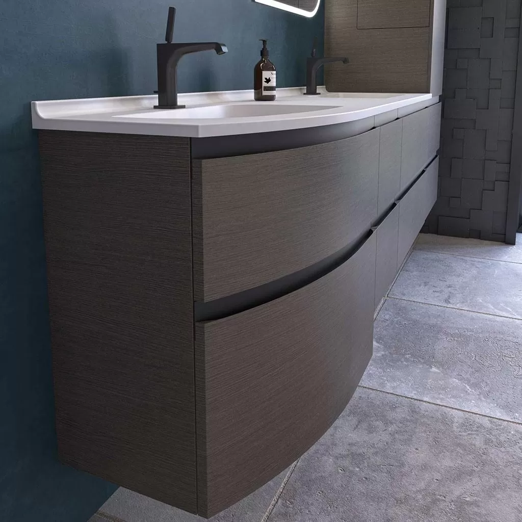  Aviso - Meuble double vasque 6 tiroirs 1 colonne - AVI2252VG