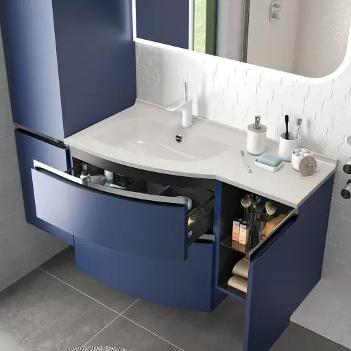  Aviso - Meuble vasque 2 tiroirs 1 porte - AVI10533PD