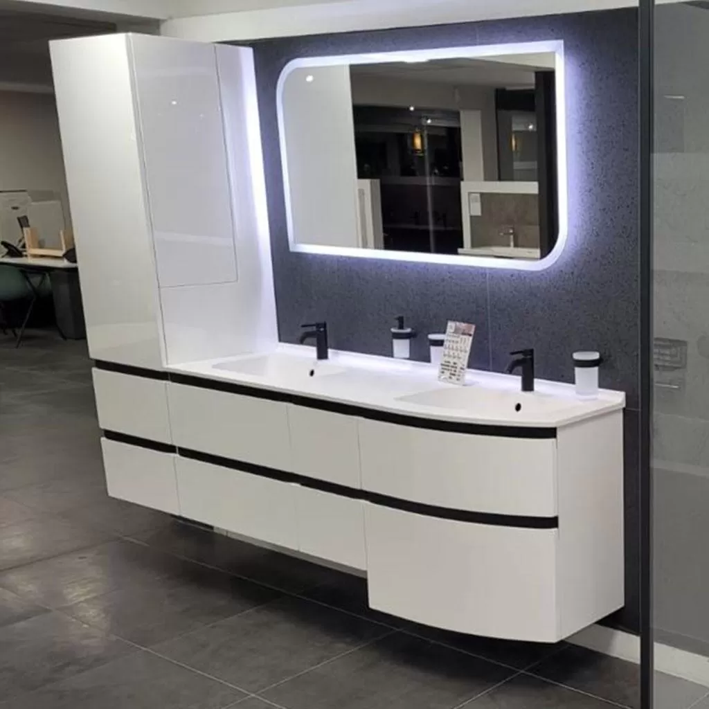  Aviso - Miroir avec bords dépoli et éclairage LED - AVIMI120