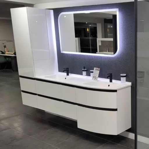  Aviso - Miroir avec bords dépoli et éclairage LED - AVIMI120