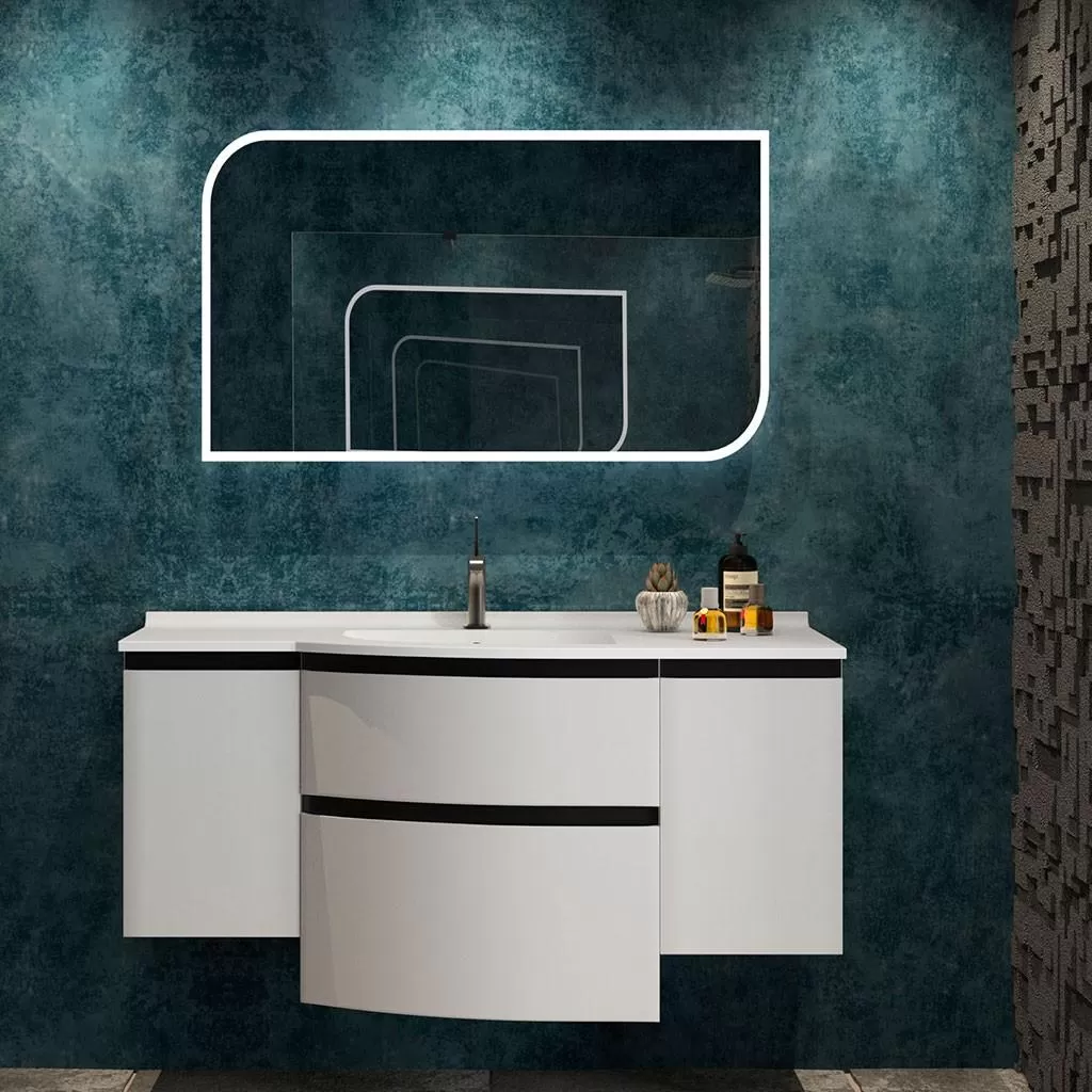  Aviso - Miroir avec bords dépoli et éclairage LED - AVIMI140