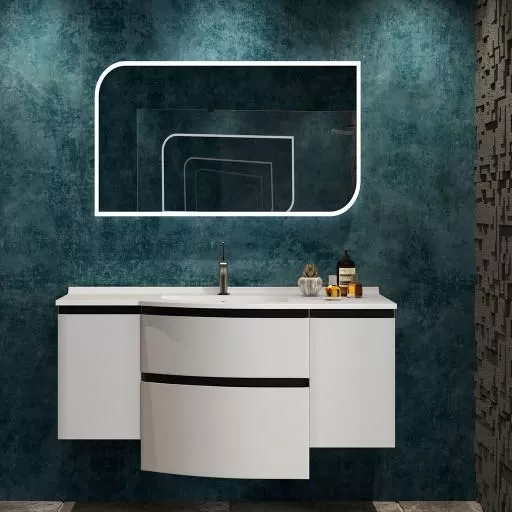  Aviso - Miroir avec bords dépoli et éclairage LED - AVIMI140