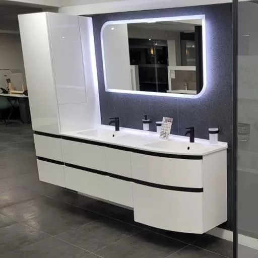  Aviso - Miroir avec bords dépoli et éclairage LED - AVIMI140