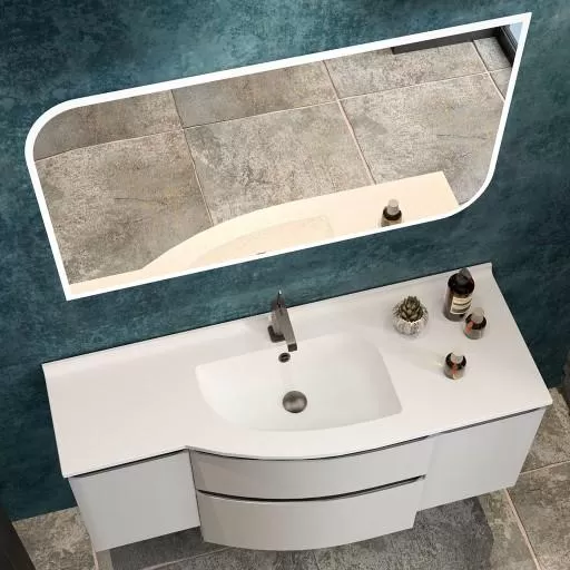  Aviso - Miroir avec bords dépoli et éclairage LED - AVIMI140