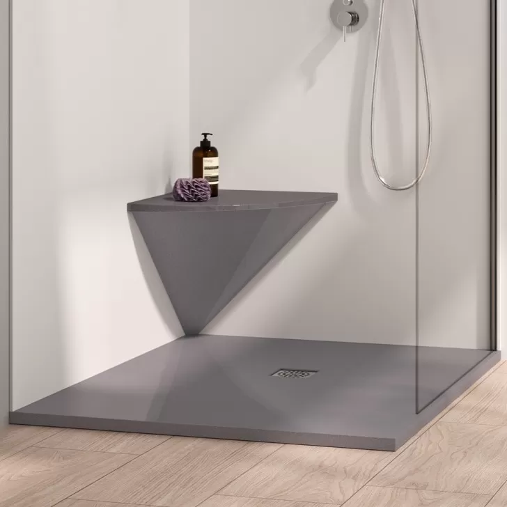  Bancs de douche - Banc de douche d'angle 49x45cm - ZSIAR
