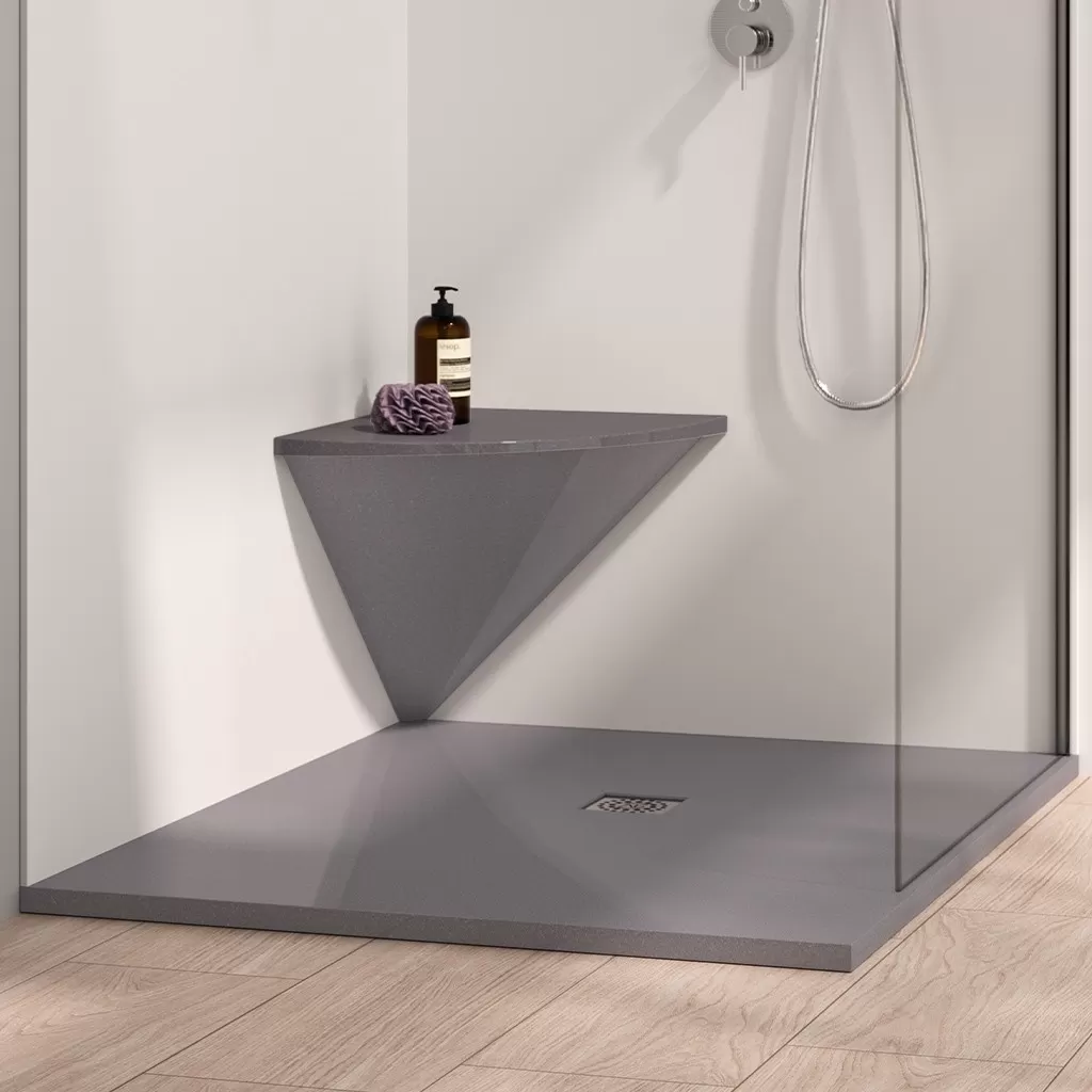  Bancs de douche - Banc de douche d'angle 49x45cm - ZSIAR