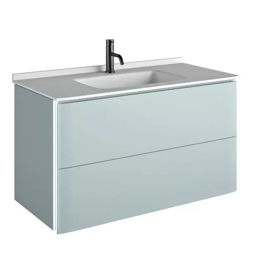  Saxo - Meuble vasque 2 tiroirs sans poignée - SAXO100