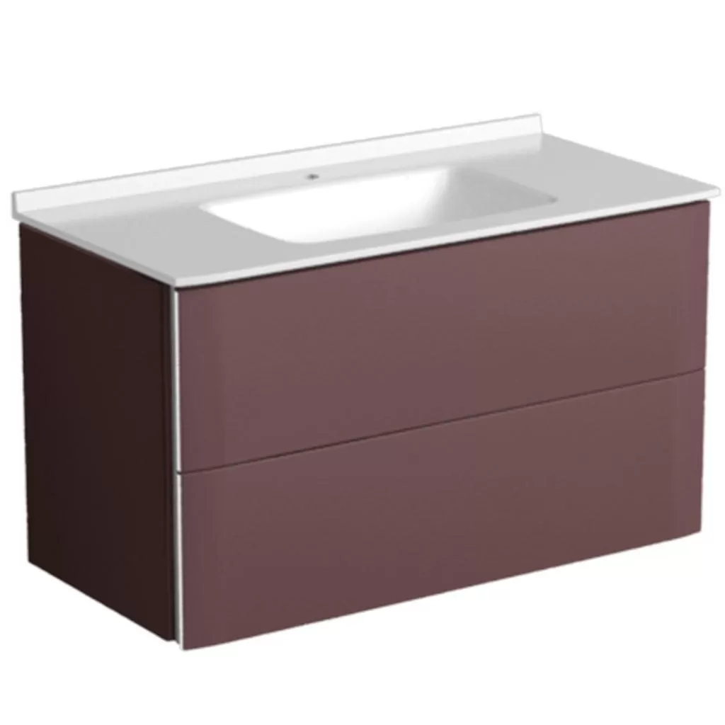  Saxo - Meuble vasque 2 tiroirs sans poignée - SAXO100