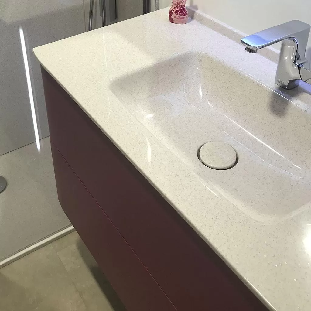  Saxo - Meuble vasque 2 tiroirs sans poignée - SAXO100