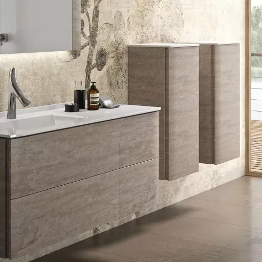  Saxo - Demi colonne 1 porte avec tablette SMO sans LED - SAXOC3336SLG