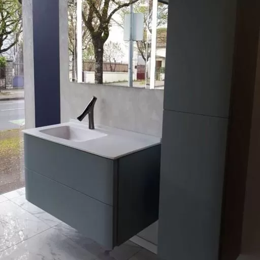  Saxo - Colonne 2 portes sans poignée sans LED - SAXOA3336SLD