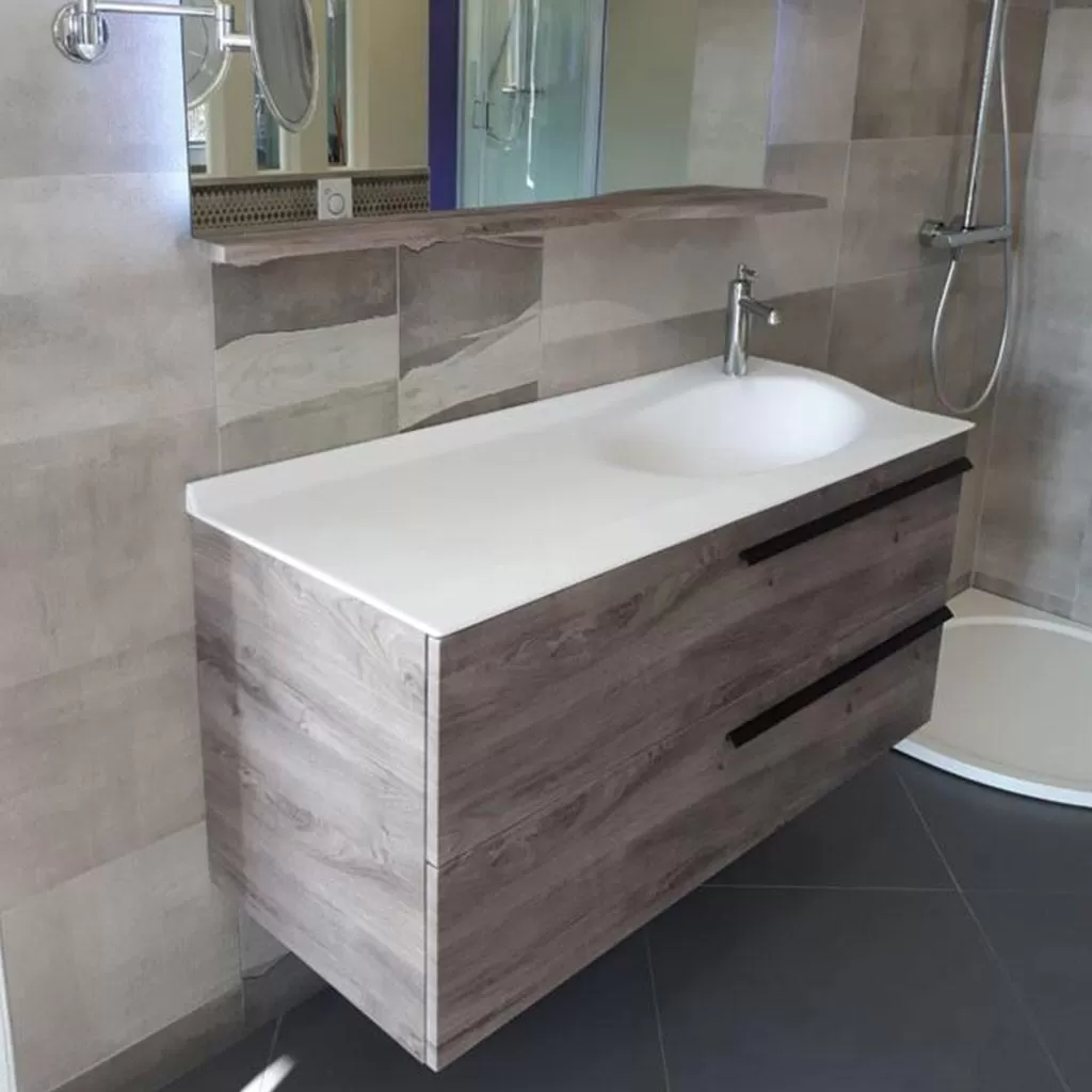  Joya - Meuble vasque à droite 2 tiroirs - JOYA120D