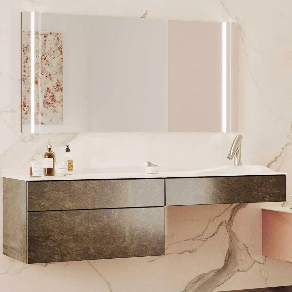  Joya - Meuble vasque à droite 2 tiroirs - JOYA161DESD